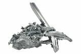 Very Lustrous, Metallic Stibnite Crystals - Jiangxi, China #236193-1